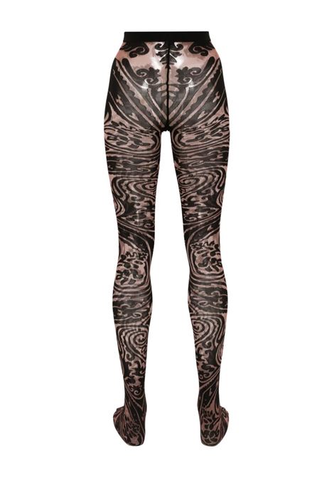 Brown Tattoo jacquard tights Wolford x etro - women WOLFORD X ETRO | 176209294